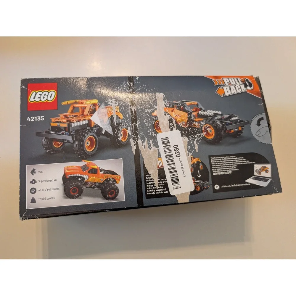 LEGO Technic Orange Monster Jam El Toro Loco 42135 2-in-1 Truck Set